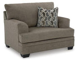Oversized Ashley Furniture Stonemeade chair with plush upholstery and wide seating for a comfortable, modern living room accent piece.