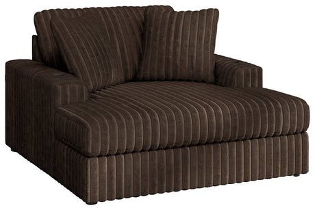 Ashley Furniture Midnight-Madness oversized chaise chair with plush upholstery and modern design, shown from an angled view.