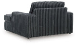 Ashley Furniture Midnight-Madness oversized chaise lounge with plush fabric and wide seating for relaxing comfort.