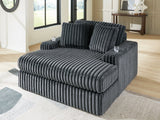 Ashley Furniture Midnight-Madness oversized chaise chair with plush fabric and wide seating area, perfect for lounging.