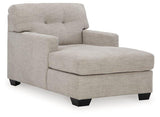 Ashley Furniture Mahoney chaise chair with plush upholstery and modern design, showcased in a stylish living room setting.