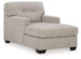 Ashley Furniture Mahoney chaise chair with plush upholstery and modern design, showcased in a stylish living room setting.