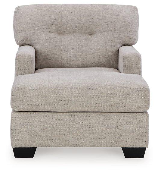 Mahoney chaise chair by Ashley Furniture featuring plush upholstery and a modern design, shown in a cozy living room setting.