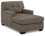 Ashley Furniture Mahoney Chaise chair with plush upholstery and modern design, perfect for living room relaxation.