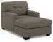 Ashley Furniture Mahoney Chaise chair with plush upholstery and modern design, perfect for living room relaxation.