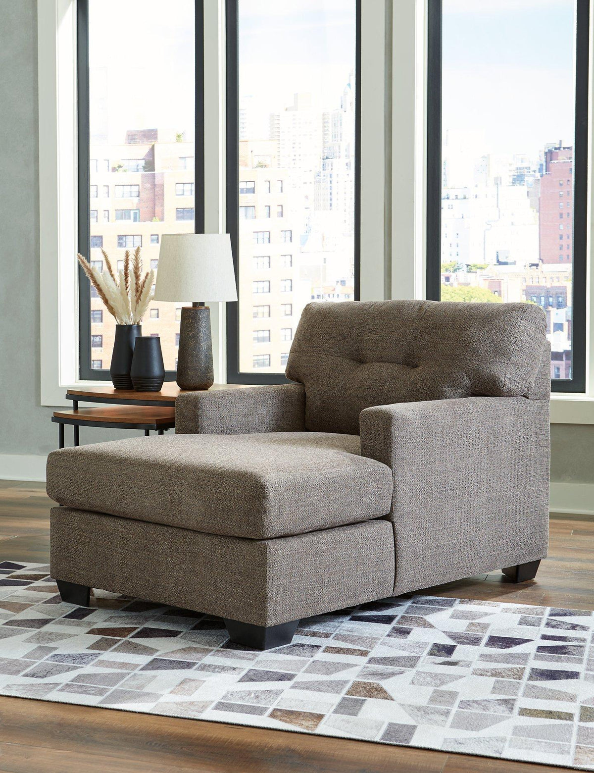 Ashley Furniture Mahoney chaise chair with plush upholstery and elegant design, perfect for modern living rooms.