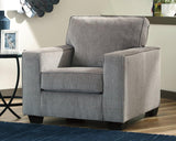 Ashley Furniture Altari Chair with plush upholstered seat and back, featuring sleek wooden legs and contemporary design.