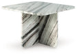 Ashley Furniture Baretton Accent Coffee Table with a sleek, modern design, shown from an angled side view.