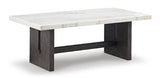 Ashley Furniture Burkhaus coffee table, a stylish cocktail table with a modern design, showcasing a sleek wood finish and sturdy construction.