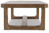 Cabalynn coffee table by Ashley Furniture featuring a sleek cocktail table design with a wooden finish and modern style.