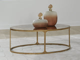 Ashley Furniture Korajane coffee table, modern cocktail table with a sleek wooden finish and sturdy design.