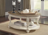Ashley Furniture Realyn coffee table, a stylish cocktail table with a modern design and wooden finish, suitable for living room decor.