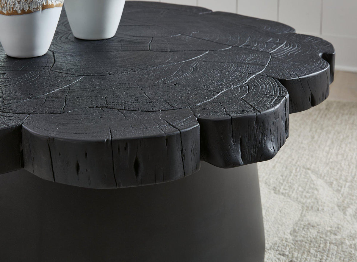 Ashley Furniture Wimbell coffee table, modern cocktail table with a sleek wooden finish, designed for contemporary living rooms.