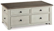 Ashley Furniture Bolanburg coffee table with lift-top, featuring a modern cocktail table design with a spacious surface and sturdy construction.