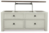 Ashley Furniture Bolanburg coffee table with lift top and storage, modern cocktail table for living room decor.