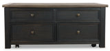 Ashley Furniture Tyler Creek coffee table with lift top, stylish cocktail table featuring a wood finish and functional lift mechanism.