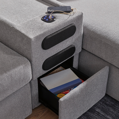 Modmax Storage Console w/ Optional Bluetooth Audio - Pull Up A Couch
