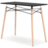 Modern Jaspeni home office desk by Ashley Furniture with a sleek wood finish and spacious work surface.