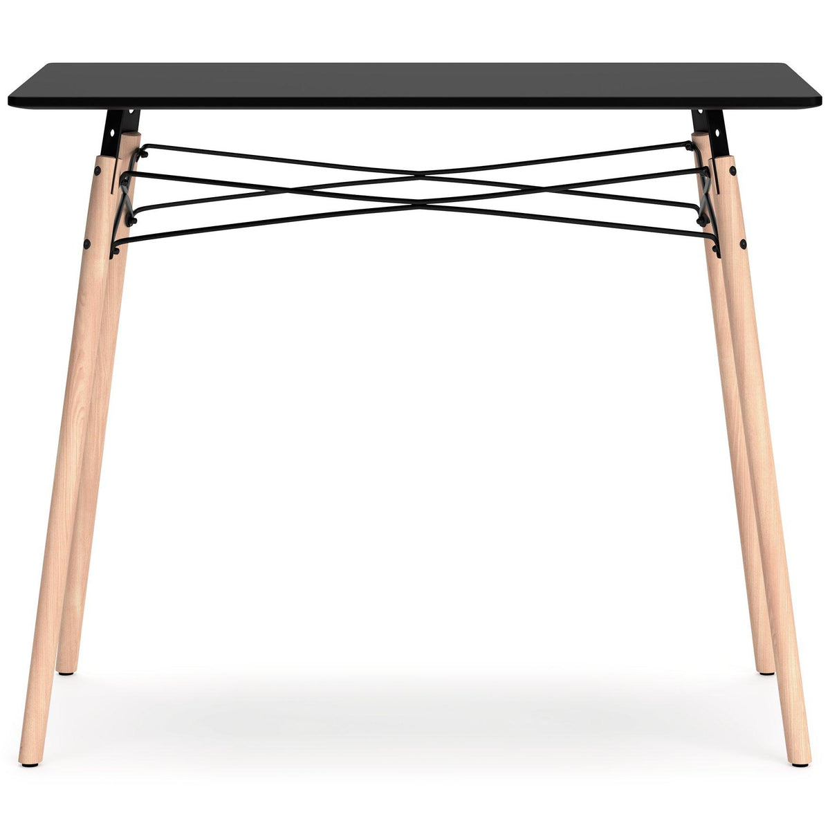 Ashley Furniture Jaspeni home office desk with a sleek wooden surface and modern design, ideal for workspace organization.