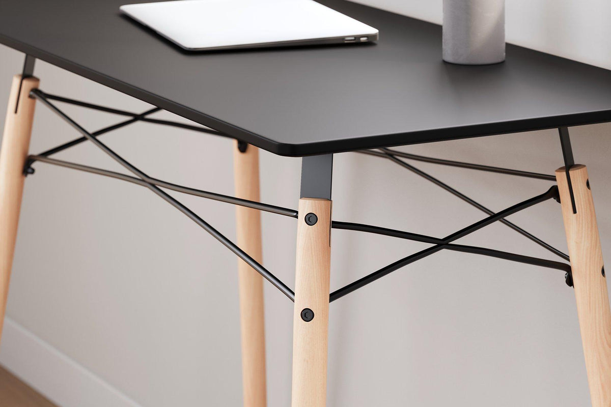 Ashley Furniture Jaspeni home office desk with wood finish, spacious workspace, and modern design for productive office setup.