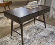 Ashley Furniture Dantenton 46-inch home office desk with a sleek wooden surface and sturdy metal legs.