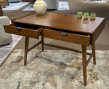 Open view of a 46-inch Ashley Furniture Lyncott home office desk with a spacious tabletop and modern design.