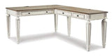 Ashley Realyn 2-piece home office desk set with a modern design, featuring a spacious work surface and sturdy construction.