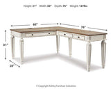 Ashley Furniture Realyn 2-piece home office desk set with a spacious work surface and modern design, ideal for a stylish home office.