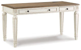 Realyn 2-piece home office lift top desk by Ashley Furniture with a wood finish, featuring a spacious workspace and lift-up top.