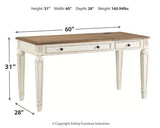 Realyn Home Office Lift Top Desk by Ashley Furniture showing a modern wooden desk with a lift-top surface and storage compartments.