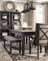 Ashley Furniture Tyler Creek Display Cabinet with glass doors and wooden shelves, showcasing elegant storage and display space.