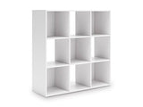 Ashley Furniture Onita Nine Cube Organizer with angled view, showcasing its compact EA furniture storage design.