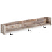 Wall-mounted Ashley Furniture Neilsville coat rack with shelf, featuring hooks and storage space for entryway organization.