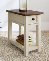 Ashley Furniture Bolanburg Chairside End Table with wood finish and compact design for living room or bedroom.