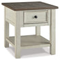 Ashley Furniture Bolanburg End Table with dark wood finish, featuring a sleek rectangular design and smooth top surface.