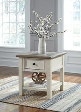 Ashley Furniture Bolanburg End Table with wood finish and modern design, featuring a spacious surface and sturdy legs.