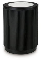 Grayman end table by Ashley Furniture with a sleek gray finish and modern design, featuring a spacious top surface.