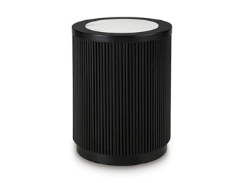 Grayman end table by Ashley Furniture with a sleek gray finish and modern design, ideal for living room or bedroom decor.