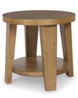 Ashley Furniture Kristiland end table with a wooden finish and modern design, featuring a smooth tabletop and sturdy legs.