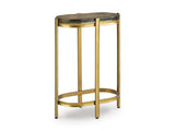 Ashley Furniture Porterville Accent End Table with a sleek wood finish and modern design, shown from an angled view.