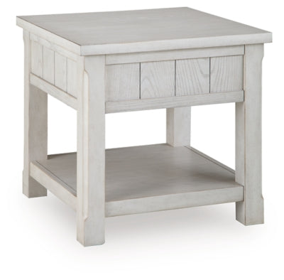 Ashley Furniture Robbinsdale end table with a dark wood finish and sleek design, featuring a spacious tabletop and modern style.