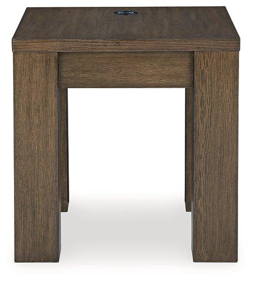 Rosswain end table by Ashley Furniture featuring a wooden surface and modern design, ideal for living room or bedroom decor.
