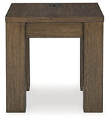 Rosswain end table by Ashley Furniture featuring a wooden surface and modern design, ideal for living room or bedroom decor.
