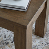 Ashley Furniture Rosswain End Table with wood finish, featuring a sturdy design and simple rectangular shape.