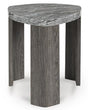 Ashmour end table by Ashley Furniture featuring a sleek wooden surface and modern design with sturdy legs.