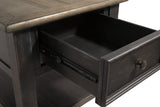Ashley Furniture Tyler Creek End Table with wood finish and simple design, perfect for living room or bedroom decor.