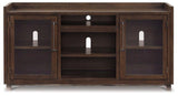 Ashley Furniture Starmore 3-Piece Entertainment Center with TV stand, shelves, and storage cabinets in a modern design