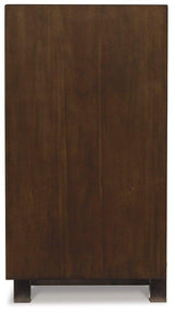 Ashley Furniture Starmore 3-piece entertainment center with TV stand and shelving, in a modern wood finish.