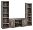 Wynnlow 3-piece entertainment center with electric fireplace from Ashley Furniture showcasing modern design and built-in fireplace feature.