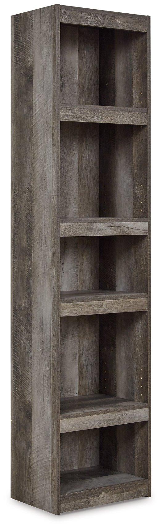 Ashley Wynnlow 3-piece entertainment center with electric fireplace, showcasing wood finish, open shelves, and a built-in fireplace.